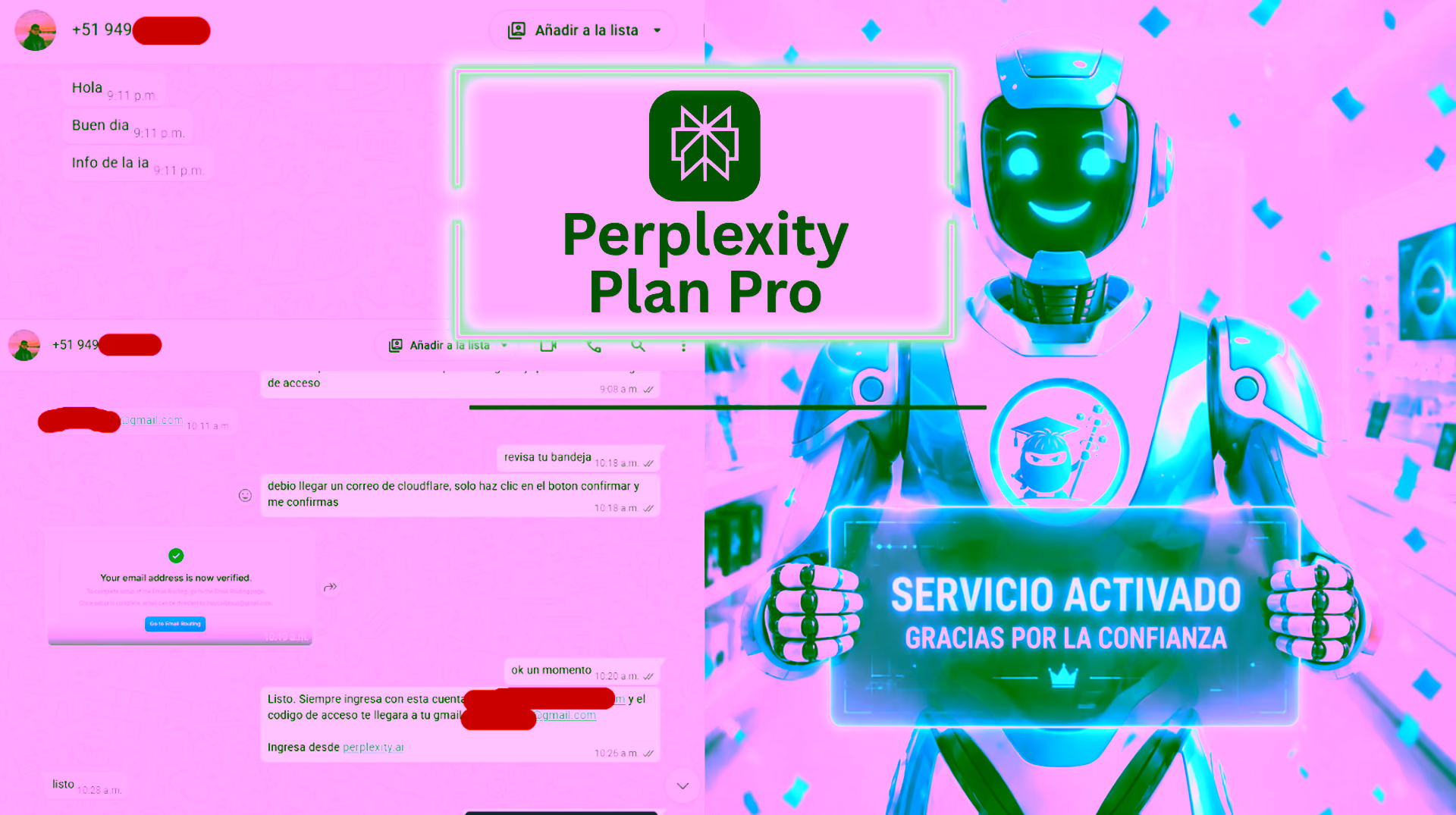 Evidencia del resultado Servicio activado para Cliente Verificado