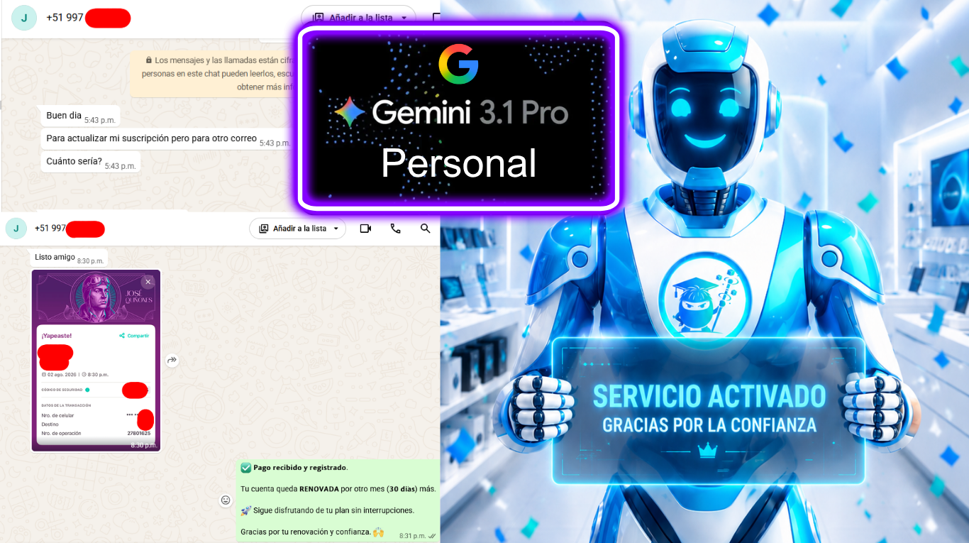 Evidencia del resultado Renovacion mensual para Marco